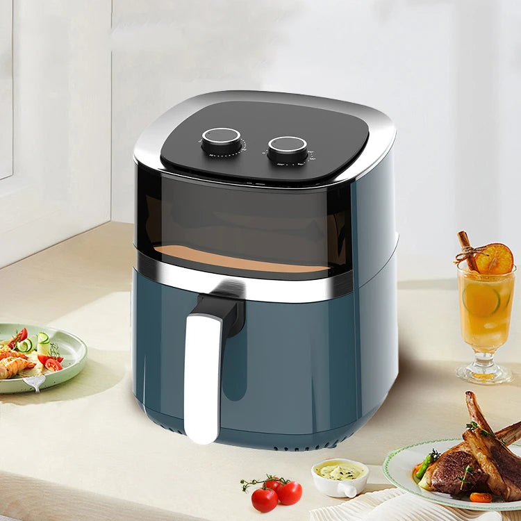 High Quality Air Fryer Large Family Oil Free Electric 5.5l Multi Functional Visible Air Fryer and Grill