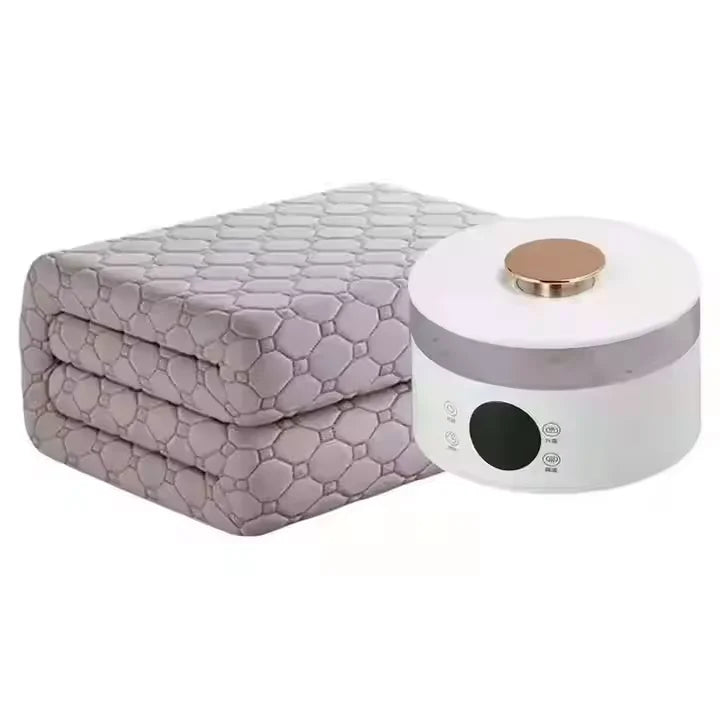 Grey Color Warming Electric Water Heating Blanket Royalstar Hot Water Blanket Mattress in Living Room  for Winter Body Warmer