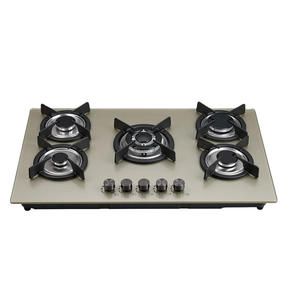 Gas Hob 5 burner Cooker Hot Sale Kitchen Appliance Gas Cooktops Stove Equipment Manufactures