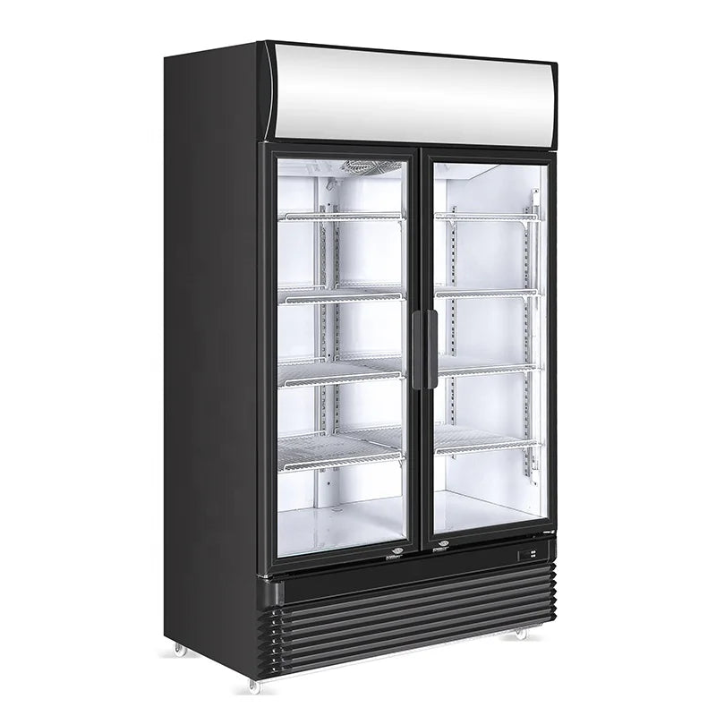 Double Glass Door Beer Fridge Drink Freezer