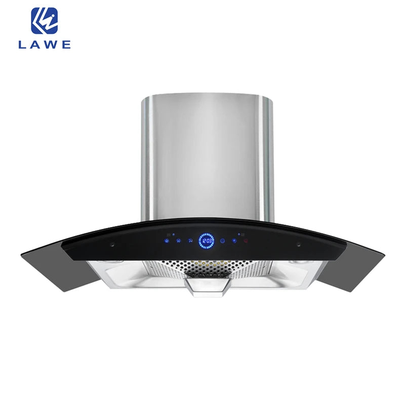 Hot Selling Extractor Moderno Kitchen Hood Ventilation Smart Range Hood Chimney Cooker Hood With Carbon Filter