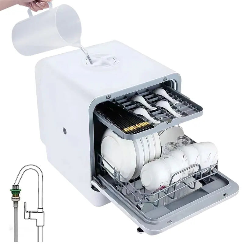 Dishwasher Household Mini Countertop Dishwasher with Water tank Portable RV Fully Automatic Dishwasher Factory