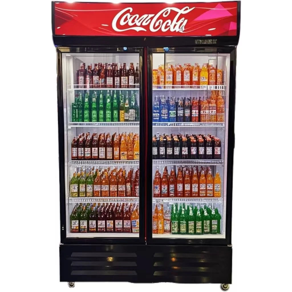 Commercial Supermarket Display Refrigerator Single Double Three Glass Door Beer Fridge Vertical Upright Drink Refrigerator