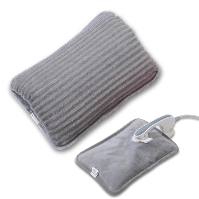 Heat Electric Hot Water Bottle Soft Fleece Warm Bag Reusable Safe and Durable